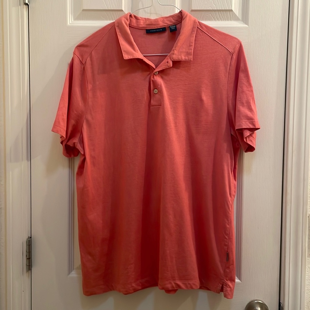 Perry Ellis men’s size Large, Salmon colored polo, lightweight classic polo